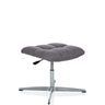 Grey Upholstered stool SARANTO with fabric cover, quilting and four-star base by hjh OFFICE