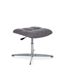Grey Upholstered stool SARANTO with fabric cover, quilting and four-star base by hjh OFFICE