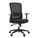 Home Office Chair Sedito in black with mesh backrest and armrests by hjh OFFICE