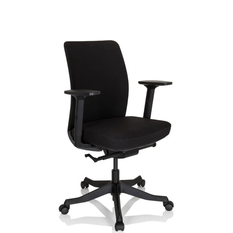 Black Professional Office Chair SENATOR with armrests and five castors by hjh OFFICE