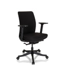 Black Professional Office Chair SENATOR with armrests and five castors by hjh OFFICE
