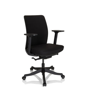 Black Professional Office Chair SENATOR with armrests and five castors by hjh OFFICE