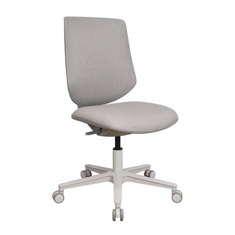 Home Office Chair Sitflex Lady in taupe with white base and castors by hjh OFFICE