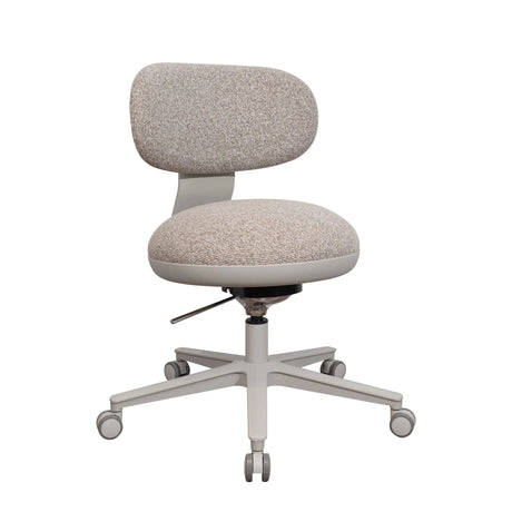 Home Office Chair SITMOTION W with grey fabric cover and light-coloured base on castors by hjh OFFICE