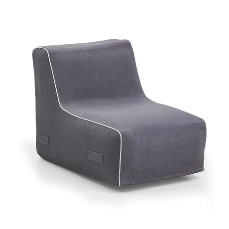 Grey Air Sofa Sitzolo Air with white piping and fabric cover by hjh LIVING