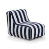 Luftsofa Sitzolo Air mit blau-weiß gestreiftem Bezug und niedriger Rückenlehne von hjh LIVING