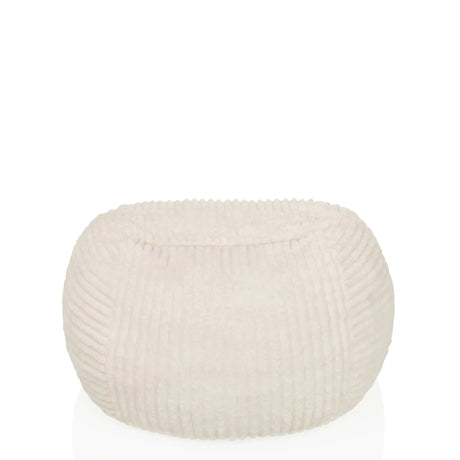 Beige beanbag Sitzolo R with ribbed surface structure by hjh LIVING