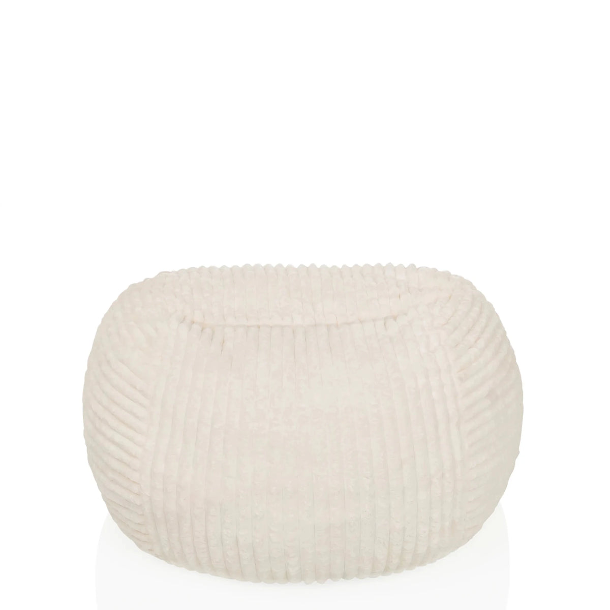 Beige beanbag Sitzolo R with ribbed surface structure by hjh LIVING