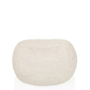 Beige beanbag Sitzolo R with ribbed surface structure by hjh LIVING