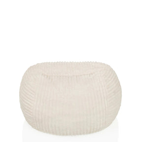 Beige beanbag Sitzolo R with ribbed surface structure by hjh LIVING
