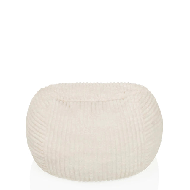 Beige beanbag Sitzolo R with ribbed surface structure by hjh LIVING
