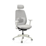 Professional Office Chair Skandis Pro in grey with white frame and headrest by hjh OFFICE