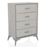 Grey Chest of drawers SKUFFY with four drawers and tapered legs by hjh LIVING