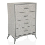 Grey Chest of drawers SKUFFY with four drawers and tapered legs by hjh LIVING