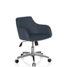 Home Office Chair SOLAO 100 with dark grey fabric upholstery and silver-coloured base by hjh OFFICE
