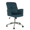 Home Office Chair SOLAO 400 with petrol fabric cover and glossy star base by hjh OFFICE
