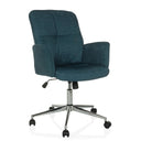 Home Office Chair SOLAO 400 with petrol fabric cover and glossy star base by hjh OFFICE