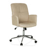 Home Office Chair SOLAO 400 with beige fabric cover and glossy star base on castors by hjh OFFICE