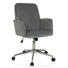 Home Office Chair SOLAO CORD with grey corduroy cover and chromed star base on castors by hjh OFFICE