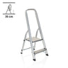 Aluminium Folding Ladder SOLID I with two steps and integrated handle by hjh OFFICE