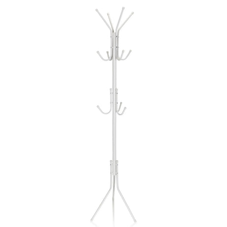 White Coat Stand SPACE IV with multiple hooks and a tripod base by hjh OFFICE