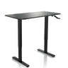 Black standing desk STAND CR with crank mechanism and T-foot frame by hjh OFFICE