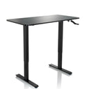 Black standing desk STAND CR with crank mechanism and T-foot frame by hjh OFFICE