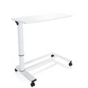 White Standing desk STAND II with height-adjustable leg and four castors by hjh OFFICE
