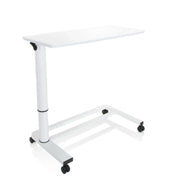 White Standing desk STAND II with height-adjustable leg and four castors by hjh OFFICE