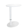 White Standing desk STAND III with oval tabletop and round base by hjh OFFICE