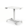 White Standing desk Stand K with a square top and four castors by hjh OFFICE