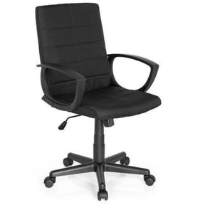 Black Home Office Chair STAR-TEC CL300 with fabric upholstery, armrests and caster base by MyBuero
