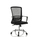 Home Office Chair STAR-TEC S in black with mesh backrest and glossy base by hjh OFFICE