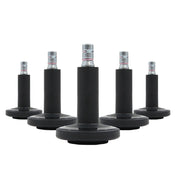 Five black chair glides STATO-M for hard floors with metallic pin inserts by hjh OFFICE