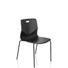 Black four-legged chair T36 V with a curved shell seat by hjh OFFICE