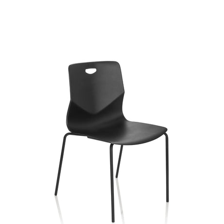 Black four-legged chair T36 V with a curved shell seat by hjh OFFICE