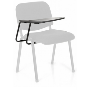 Four-legged chair TABLET XT 600 in black with integrated writing tablet by hjh OFFICE