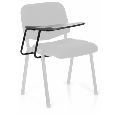 Four-legged chair TABLET XT 600 in black with integrated writing tablet by hjh OFFICE
