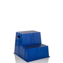 Blue Step stool TIO-E2 with two steps and non-slip surfaces by hjh OFFICE
