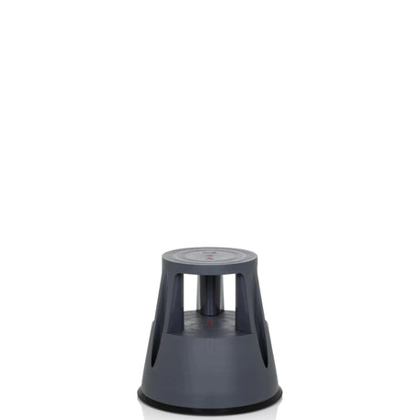 Dark grey Step stool TIO-M I with a round standing surface and conical shape by hjh OFFICE