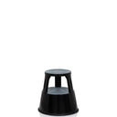 Black Step stool TIO-M II with two steps and round treading surfaces by hjh OFFICE