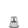 Light grey Step stool TIO-M II with non-slip surfaces and black base ring by hjh OFFICE
