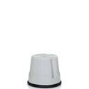 Grey Step stool TIO-S with non-slip black base ring by hjh OFFICE