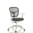 Grey Home Office Chair TOP 108 W with mesh backrest and white frame by hjh OFFICE