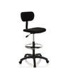 Black Counter chair TOP WORK 05 with backrest, foot ring and caster base by hjh OFFICE