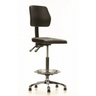 Black Counter chair TOP WORK 11 with foot ring and chromed star base by hjh OFFICE