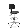 Black Counter chair TOP WORK 24 I with footring and five castors by hjh OFFICE