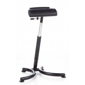 Black Standing aid TOP WORK 30 with padded support and height-adjustable base by hjh OFFICE