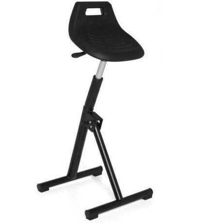 Black standing aid TOP WORK 31 with moulded seat and three-legged frame by hjh OFFICE