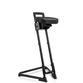 Black Standing aid TOP WORK 32 with padded seat and U-shaped base by hjh OFFICE